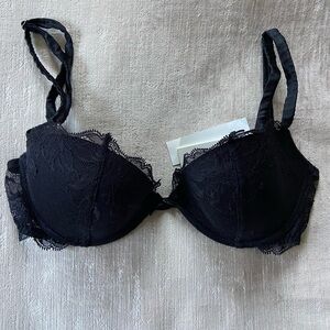 Fleur du Mal Black Orchid Lace Bra Brand New with Tags Size 34D
